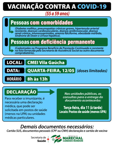 Cronograma 10 de maio